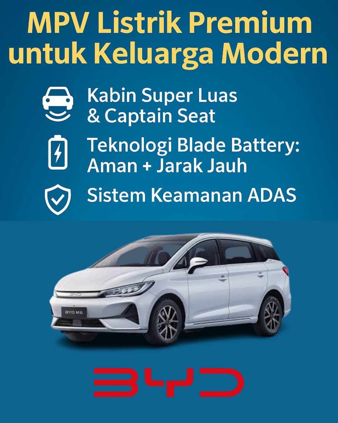 BYD M6 MPV Listrik Premium untuk Keluarga Modern, Ini 5 Alasannya!
